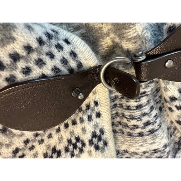 Telluride Clothing Womens Med Lambswool Blend Nordic Cardigan Sweater W/ Buckle - Picture 10 of 14